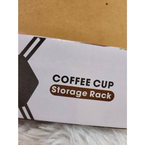 Black Coffee Cup Storage Rack - 6 Pc.- NIP - Picture 2 of 7